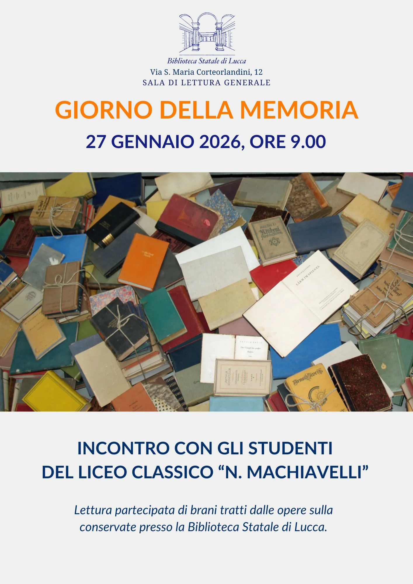 Giorno della Memoria – 27 gennaio 2026